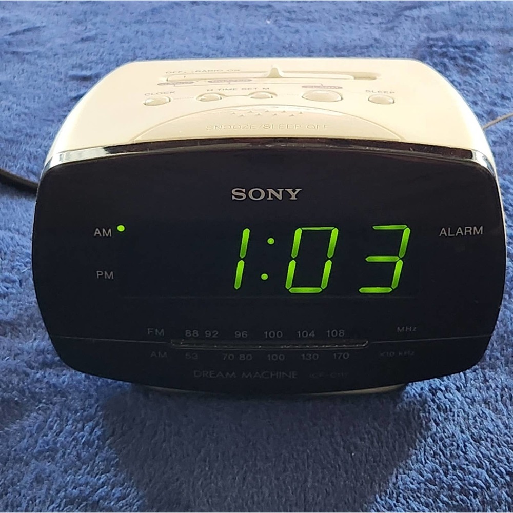 Sony Dream‎ Machine White Digital Alarm Clock ICF-C111